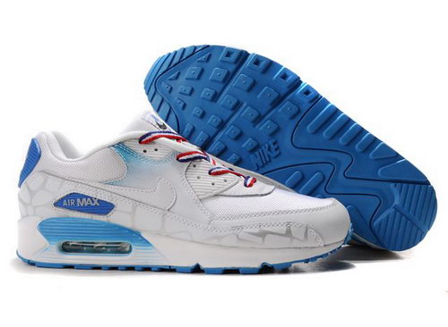 Nike Air Max 90 Womenss Shoes Wholesale Deepskyblue White Norway